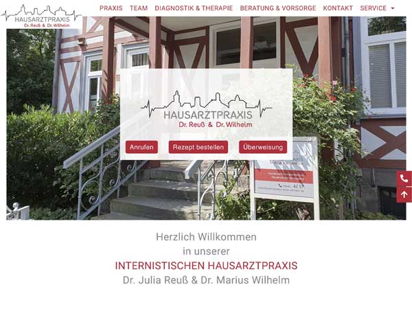 Referenz Praxis-Website, Hausarztpraxis, Webdesign für Ärzte in Dortmund